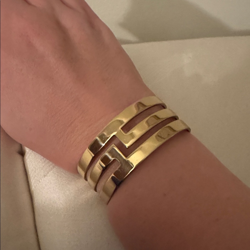 Rustic Cuff Gold Bracelet - Picture 2 of 2
